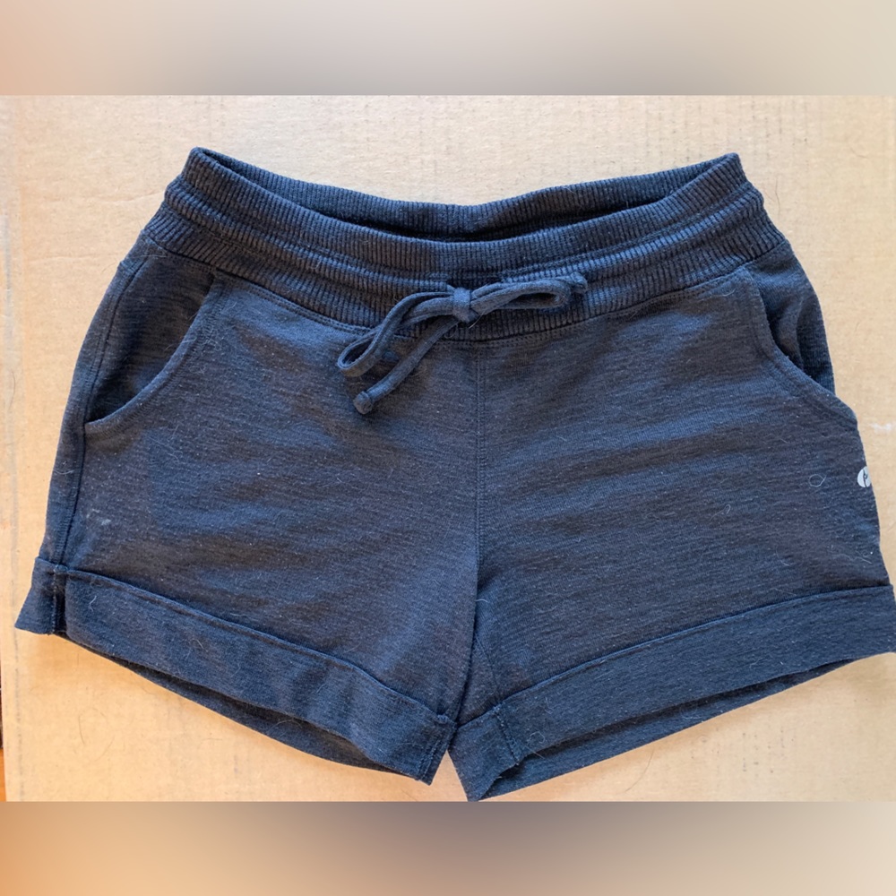 Active Life Charcoal Gray Athletic Cuffed Shorts with Tie - Size Medium